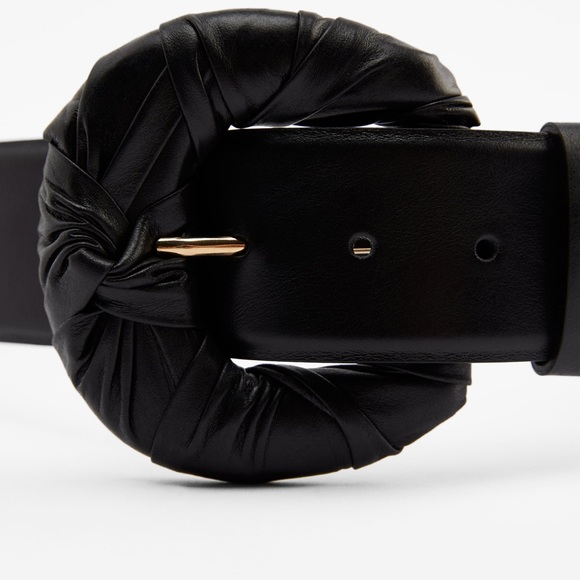 ZARA Real Leather Belt Black Limited Edition - Picture 3 of 3